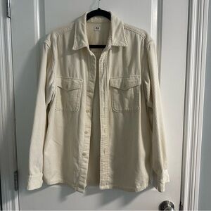 Uniqlo Cream Corduroy Button Down